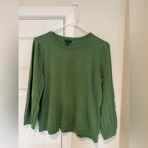 Ann Taylor Apple Green Balloon Sleeve Top